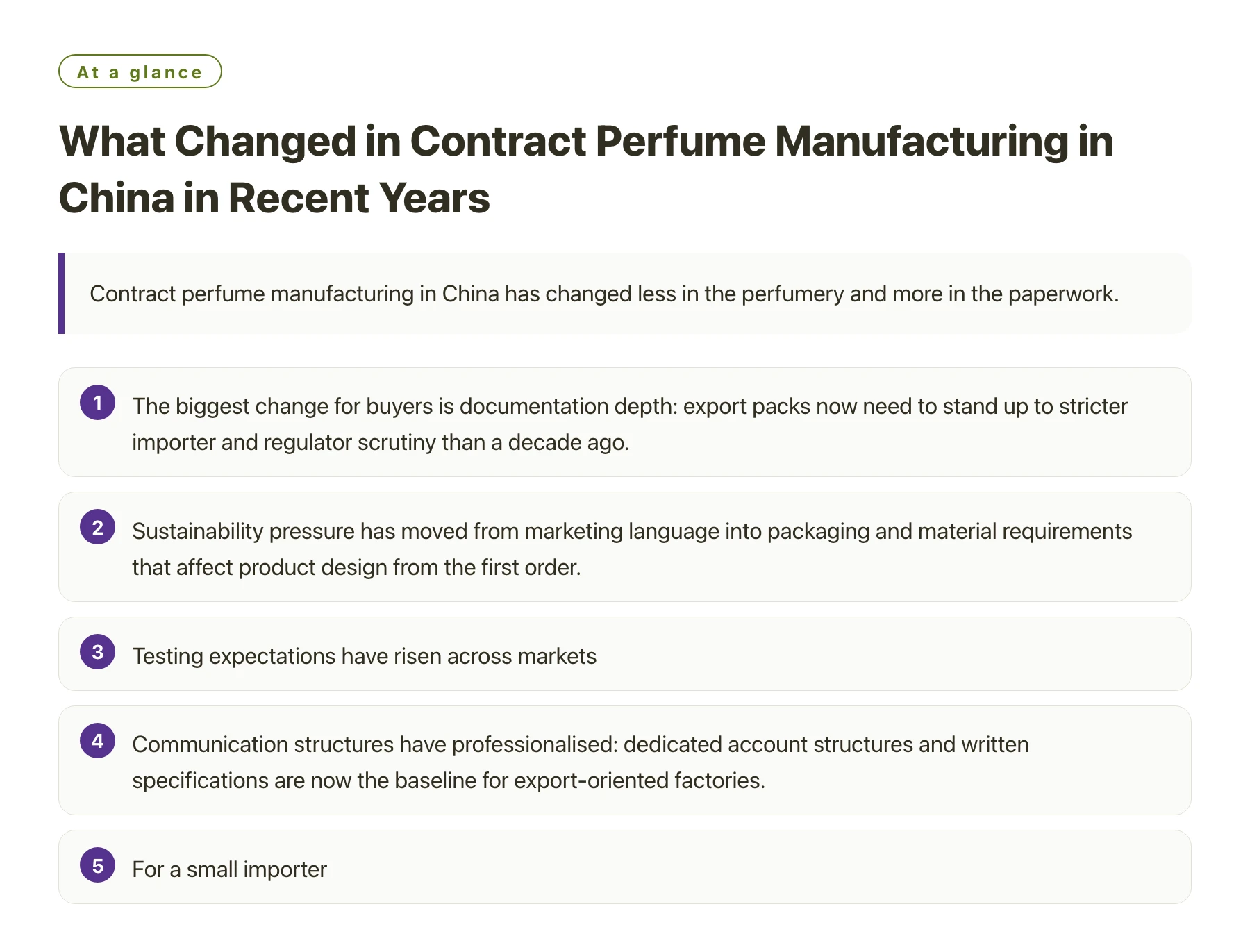 What Changed in Contract Perfume Manufacturing in China in Recent Years——全文要点速览